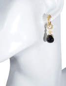Black Spinel and Diamond Aria Drops View 2