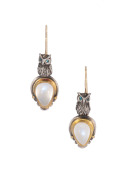 Two Owls Moonstone Earrings View 1