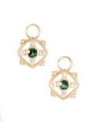 Green Tourmaline and Diamond Circe Drops View 1
