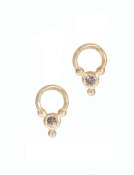 Cognac Diamond Horseshoe Drops View 1
