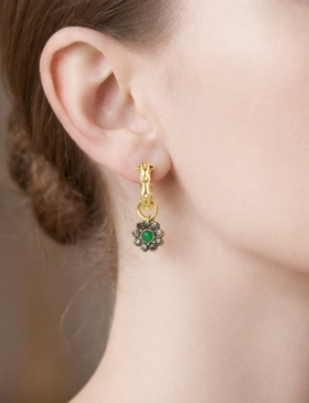 Tsavorite Garnet Daisy Drops