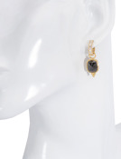 Black Diamond Cushion Cut Drops View 2