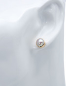 Pale Mauvy Pearl Studs View 2