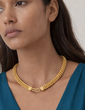 22kt Gold Thai Weave Necklace