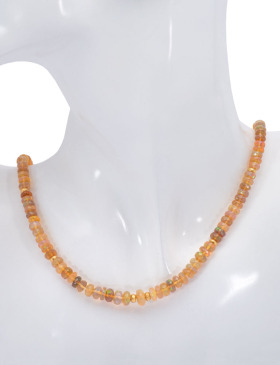 Ethiopian Hydrophane Opal Necklace 17