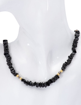 Polished Black Tourmaline Necklace