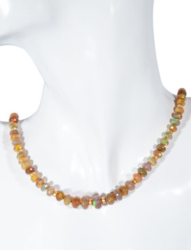 Ethiopian Opal and Rondelle Necklace