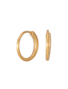 24kt Gold  Medium Continuous Hoops View 1