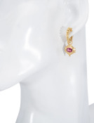 Rubellite Tourmaline Hexi Drops View 2