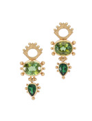 Green Peridot and Tsavorite Garnet Geneva Drops View 1