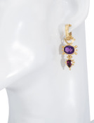 Amethyst and Garnet Geneva Drops View 2