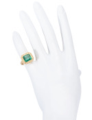 Emerald and Diamond Ring View 2
