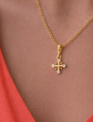 White Diamond Silvio's Cross Pendant View 2