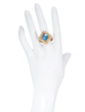 Blue Moonstone Monarch Ring