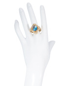 Blue Moonstone Monarch Ring View 2