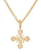 Pierced Cross Pendant with Diamonds View 1