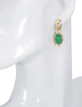 Simple Chrysoprase Oval Drops