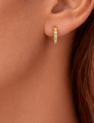 Large White Diamond Cypress Hoops View 2