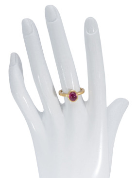 Oval Ruby Cabochon Ring